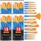 Acrylic Paint Brush Set, 60 pcs Nylon Hair Paint Brushes for All Purpose Oil Watercolor Face Body Rock Painting Artist, Small Paint Brush Kits for Kids Adult Drawing